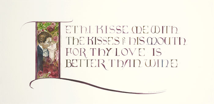 Let Him Kiss Me: From the verse by Steven Curtis Chapman.  Calligraphy art print